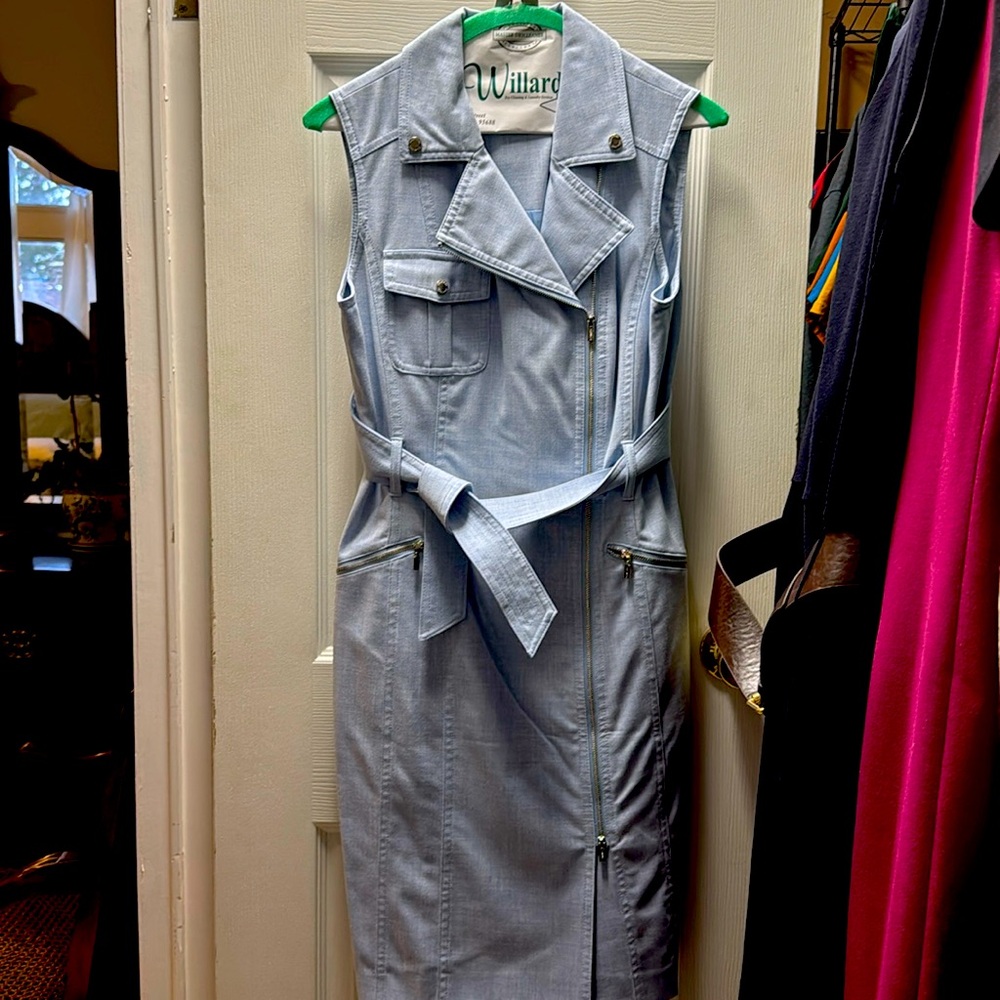 Calvin Klein sleeveless light blue dress